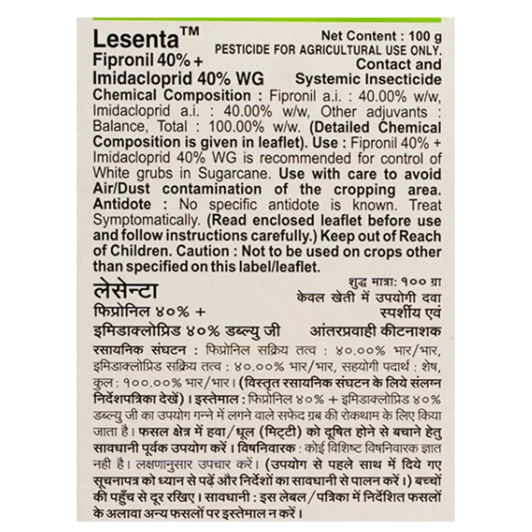 Bayer Lesenta Insecticide (Imidacloprid 40% + Fipronil 40% WG)