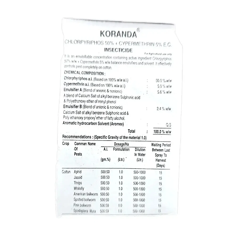 Kisan Center pesticides, Koranda dose per acre, fumigant action insecticide, best insecticide for bonde aali, Amravati agriculture products