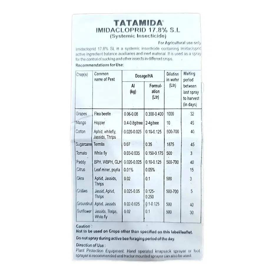 TataMida Insecticide (Imidachloprid 17.8% SL)