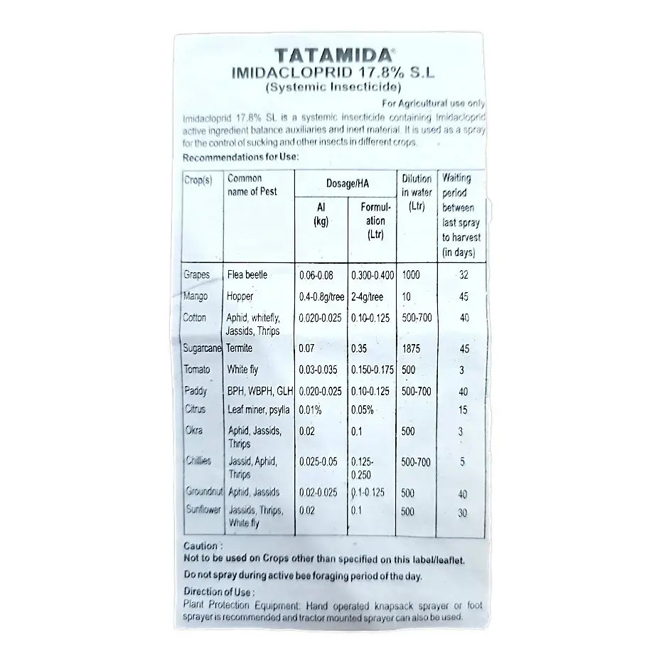 Kisan center TataMida Insecticide (Imidachloprid 17.8% SL)