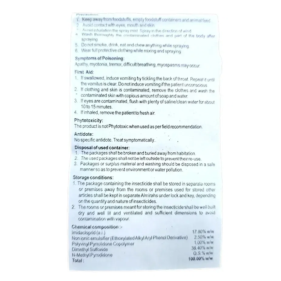 TataMida Insecticide (Imidachloprid 17.8% SL)