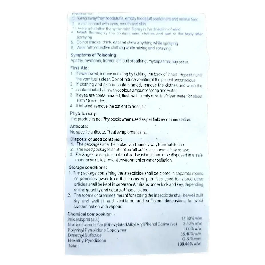 Kisan center TataMida Insecticide (Imidachloprid 17.8% SL)