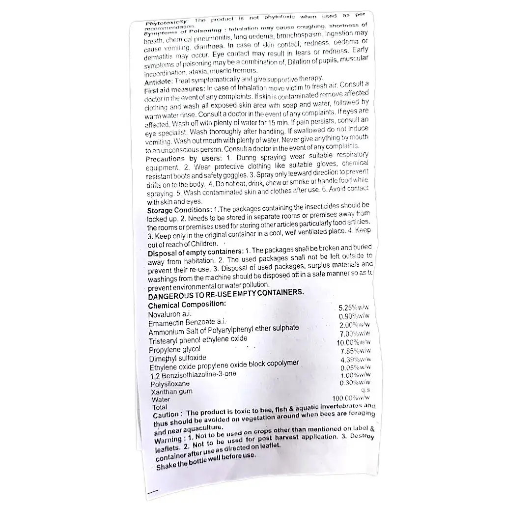Kisan center Adama Barazide Insecticide ( Novaluron 5.25% + Emamectin benzoate 0.9% SC )