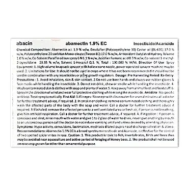 Crystal Abacin Insecticide ( Abamectin 1.9? )