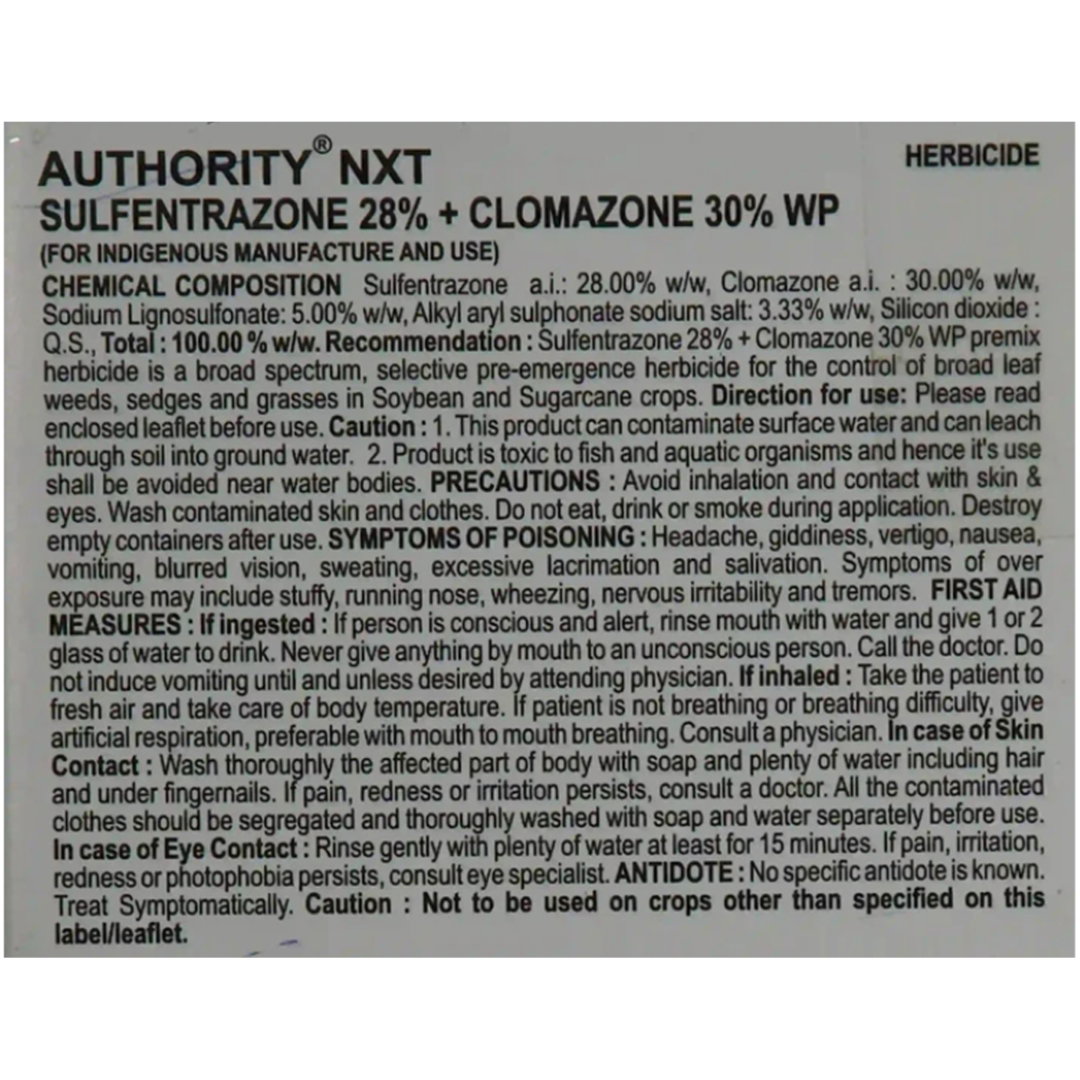 Kisan center FMC AUTHORITY NXT HERBICIDE (Sulfentrazone 28% + Clomazone 30% WP)