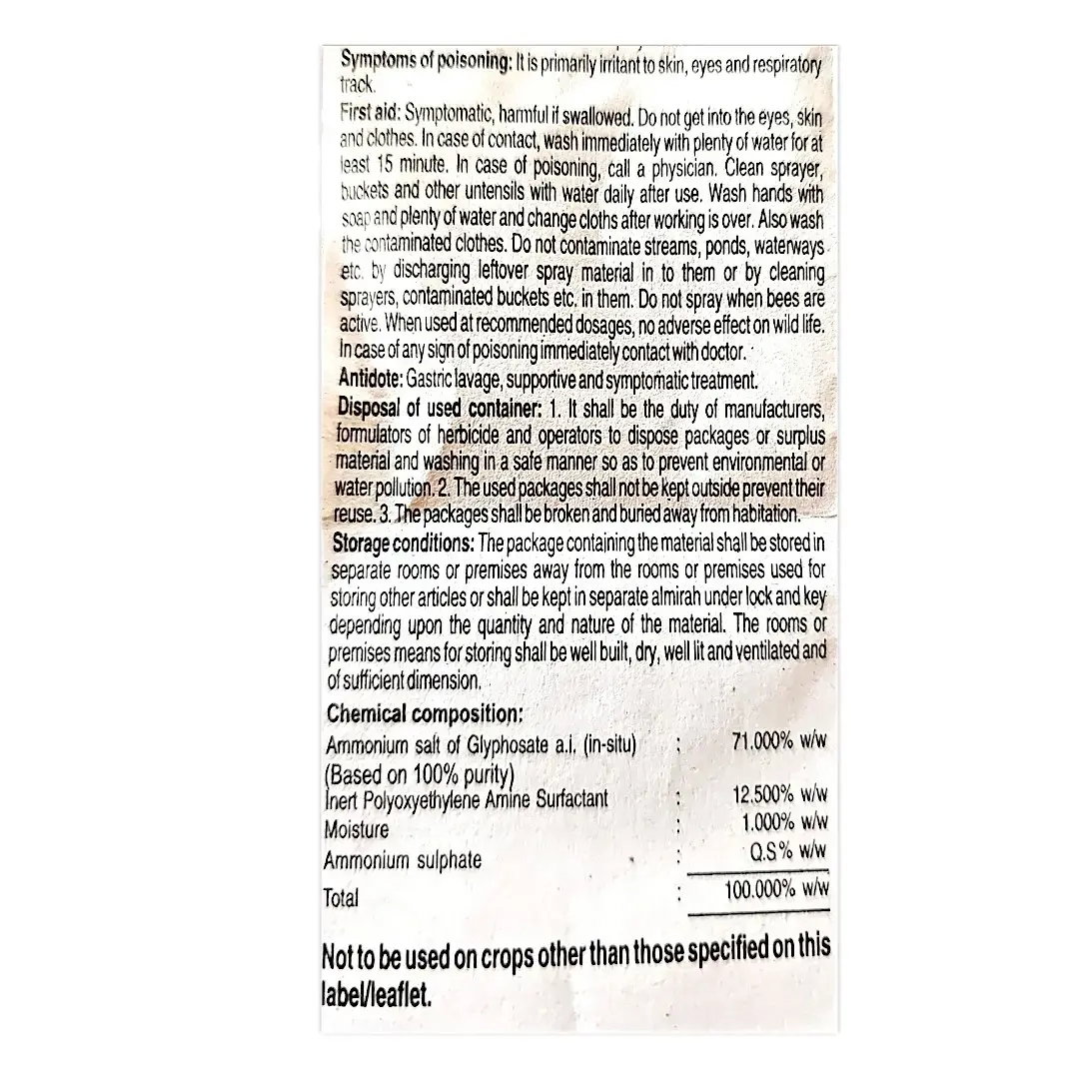 Kisan center Tata Glytaf 71 Herbicide (Glyphosate 71% SL)