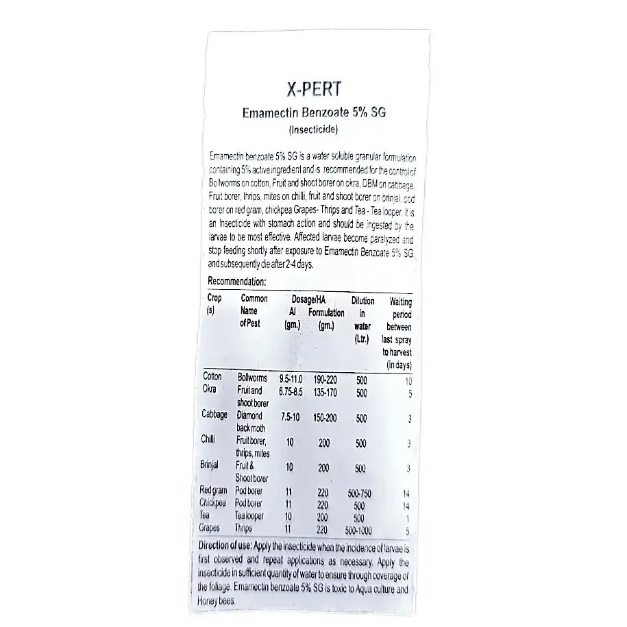 Kisan center Hpm XPert Insecticide (Emamectin Benzoate 5% SG)