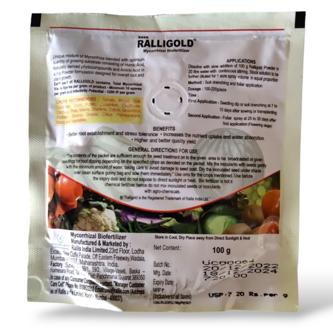 Kisan center Tata Rallis Ralligold WP ( Mycorrhizal Bio Fertilizer )