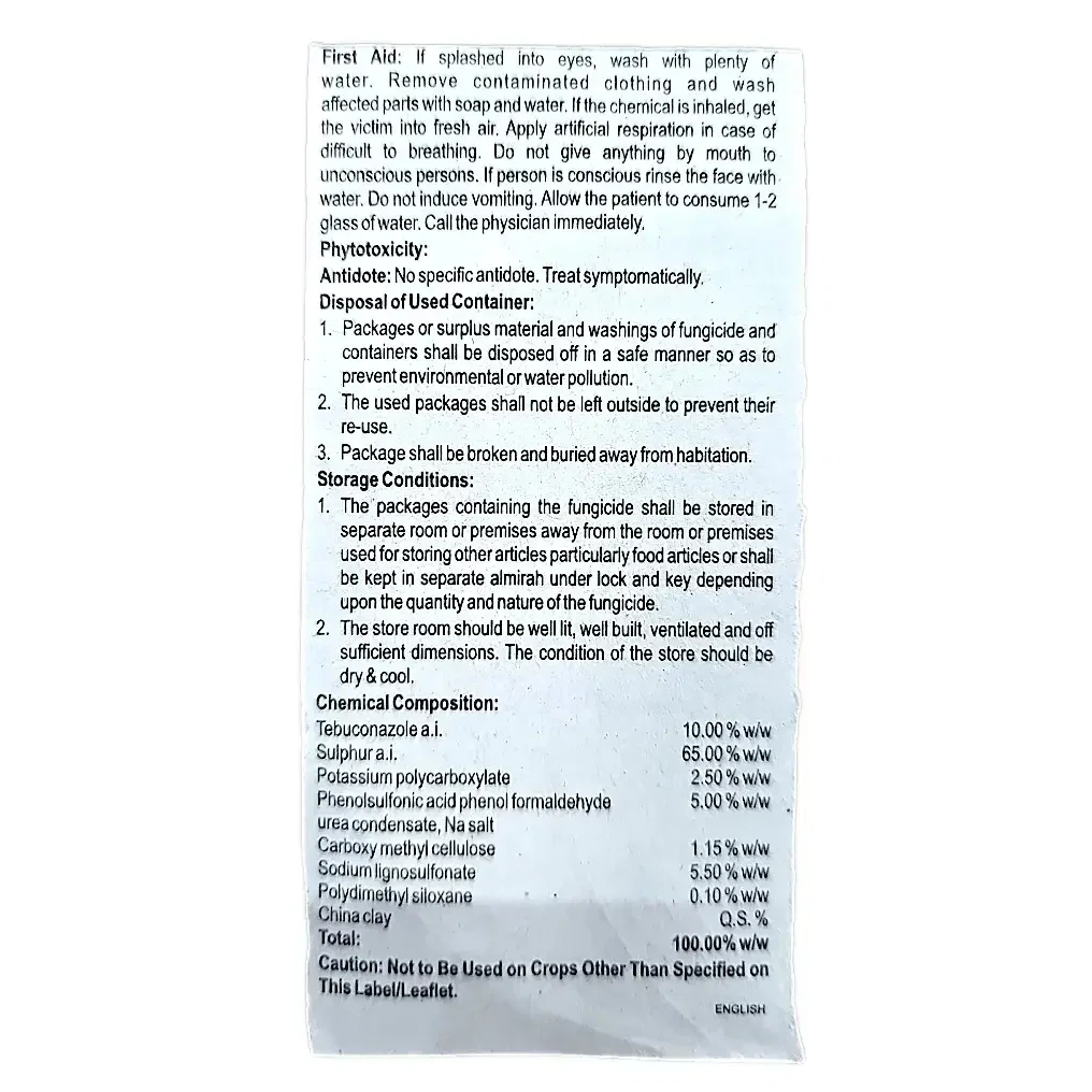 HPM Cultivo Fungicide ( Tebuconazole 10% + Sulphur 65% WG)