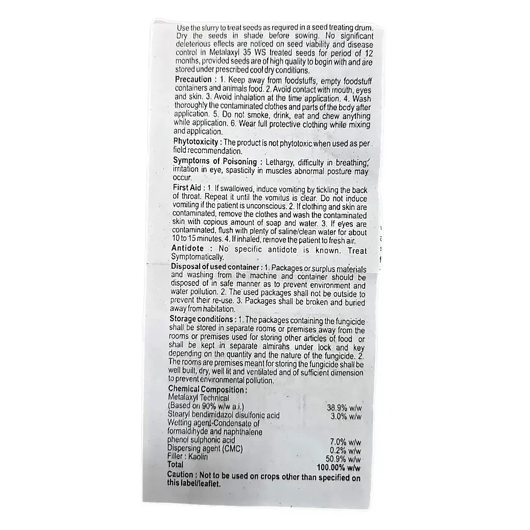 Tata Glazer Fungicide (Metalaxyl 35% WS)