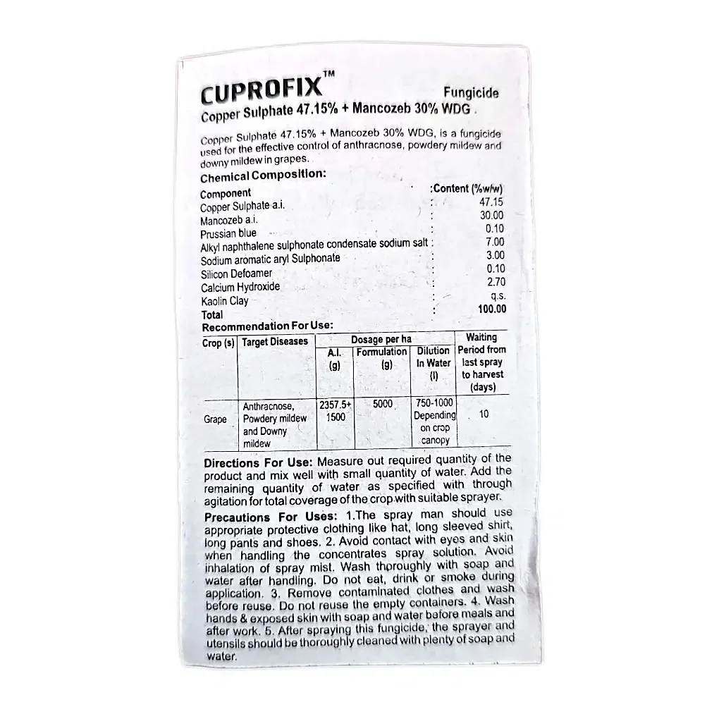 UPL Cuprofix Fungicide ( Copper Sulphate 47.15% + Mancozeb 30% WG )