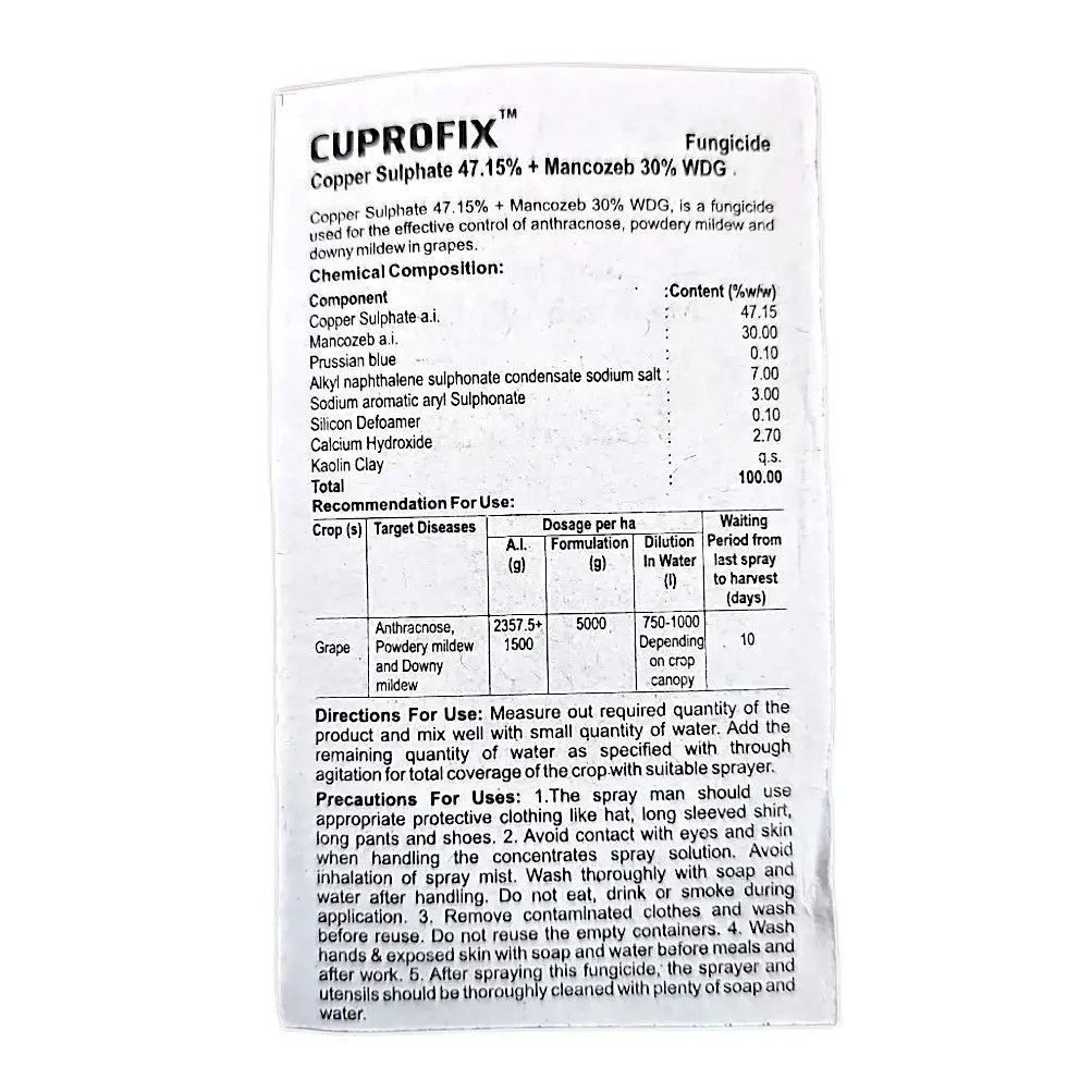 Kisan center UPL Cuprofix Fungicide ( Copper Sulphate 47.15% + Mancozeb 30% WG )