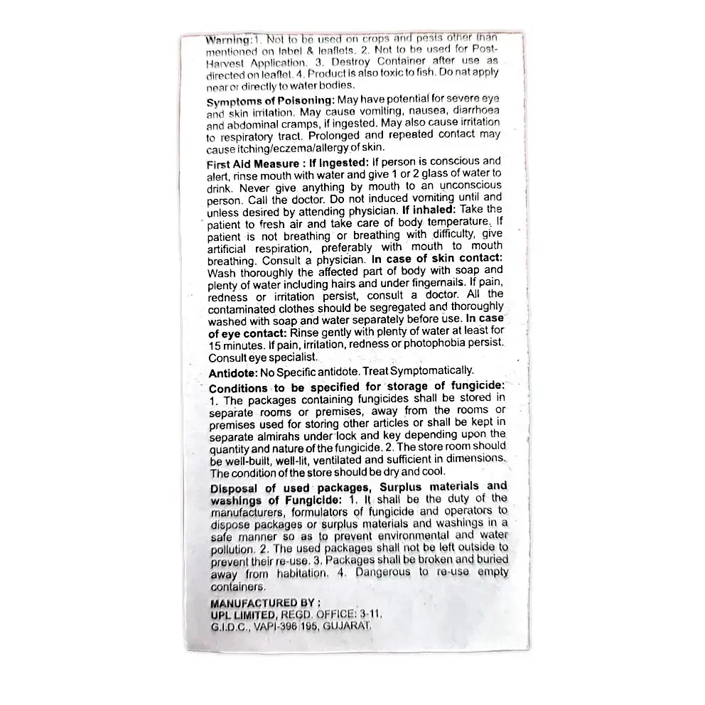 UPL Cuprofix Fungicide ( Copper Sulphate 47.15% + Mancozeb 30% WG )