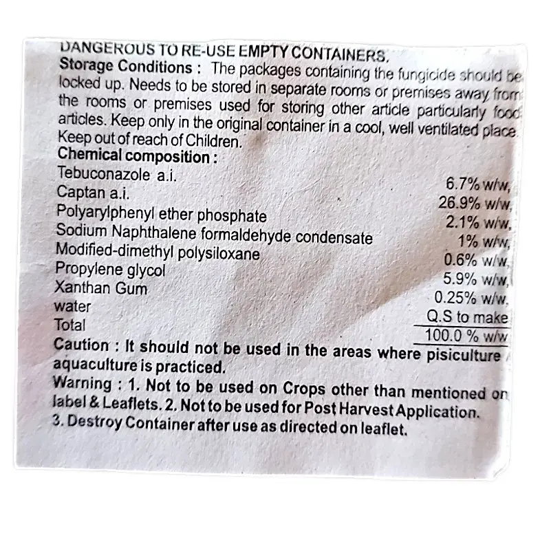 Kisan center Adama Shamir Fungicide ( Tebuconazole 6.7% + Captan 26.9% SC )