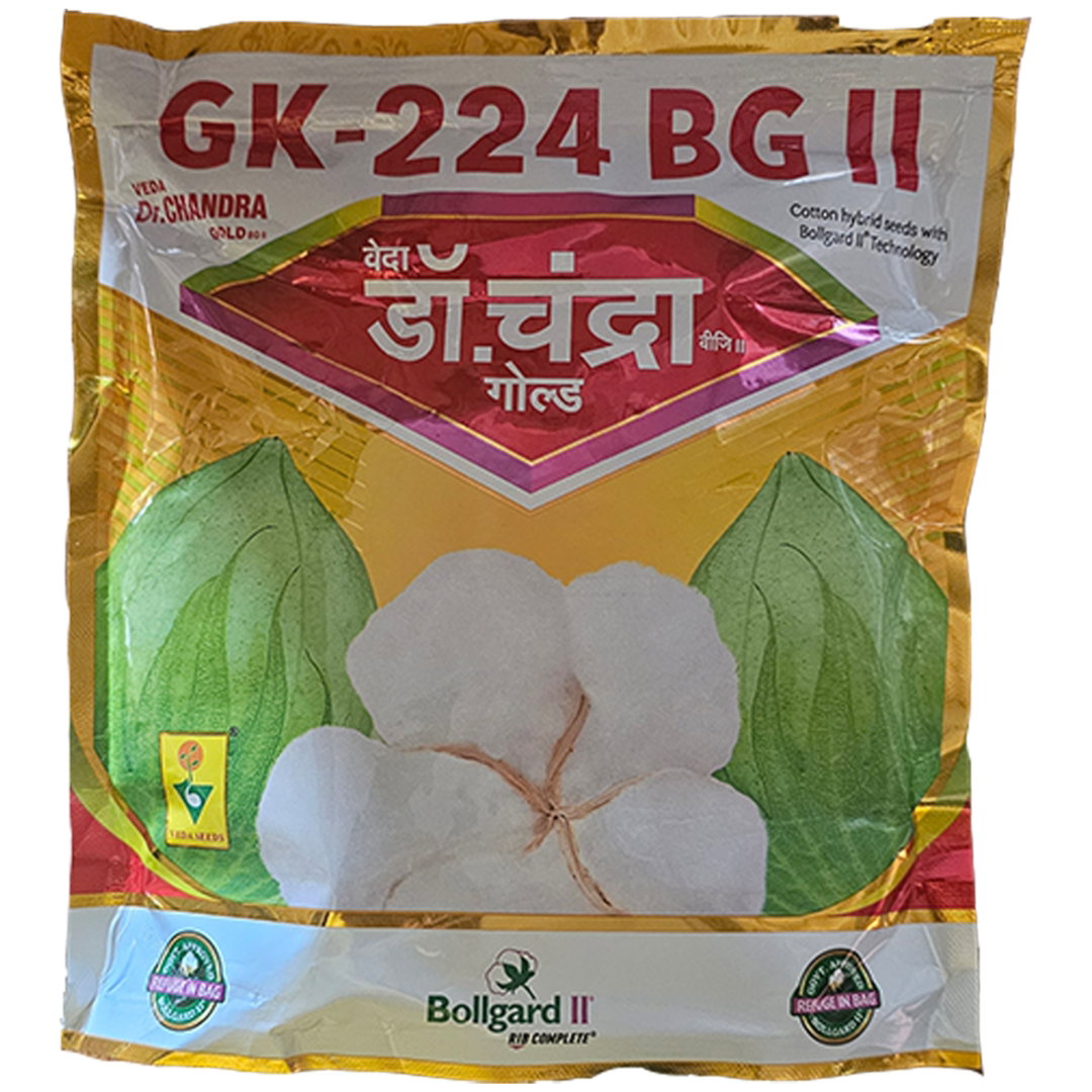 Veda Dr Chandra Gold, GK 224 BG II cotton seeds, Veda Seeds Dr Chandra Gold, GK 224 BG2, Veda GK 224 BG2, Bollgard II cotton seeds