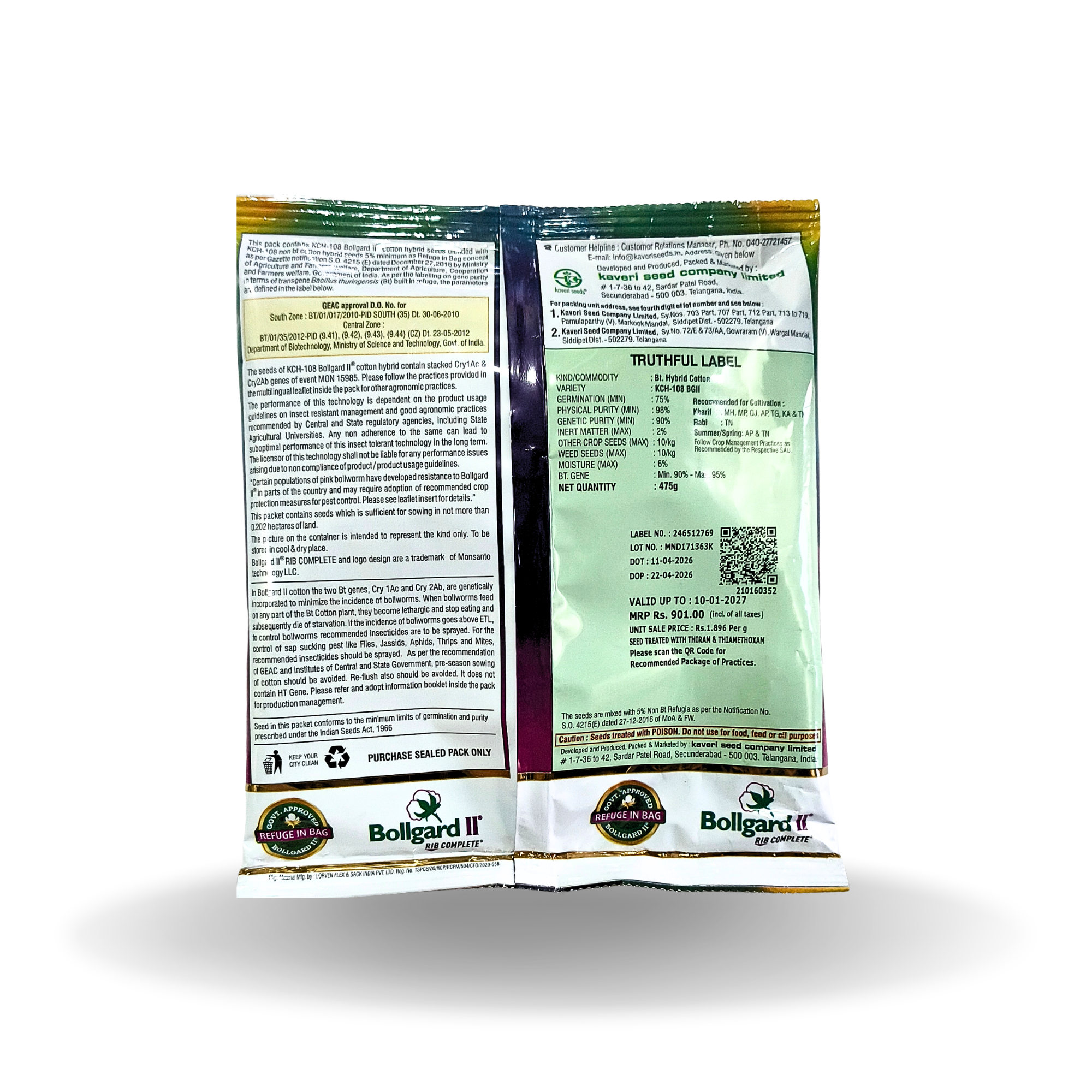 KCH 108 cotton seed price, buy Kaveri Doosra online, Kaveri Doosra price, buy BT cotton seeds online, agriculture seeds online, Kisan Center cotton seeds